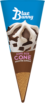 king sized brownie sundae cone